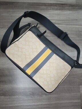 Coach Beige Signature Crossbody Bag